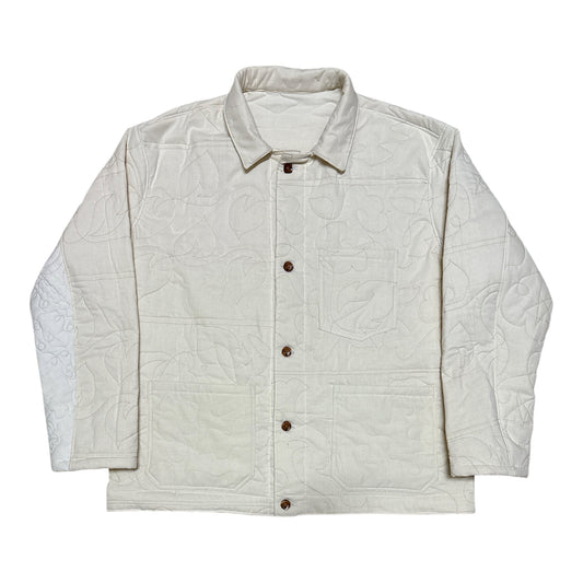 Cream Quilt Chore Jacket - L