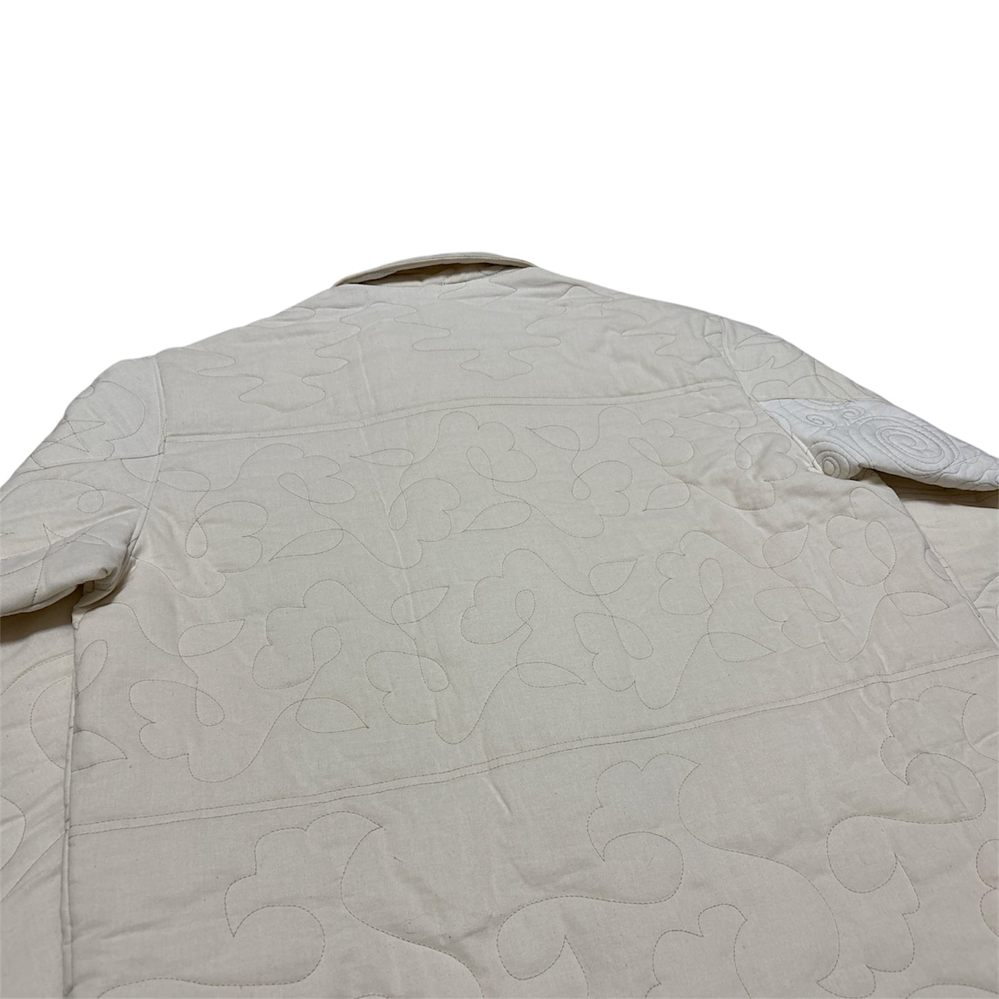 Cream Quilt Chore Jacket - L