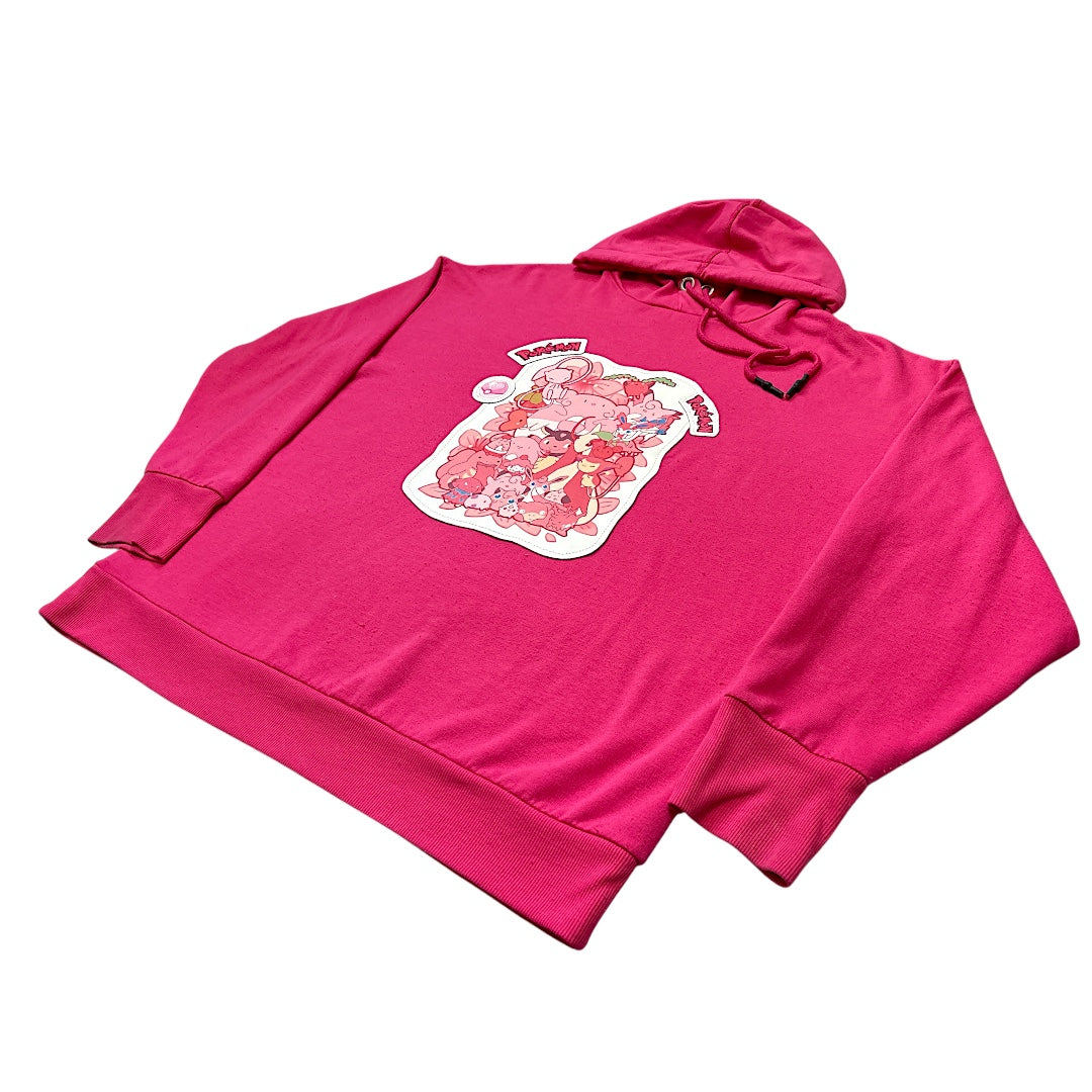 PINK POKÉMON PATCH HOODIE - L