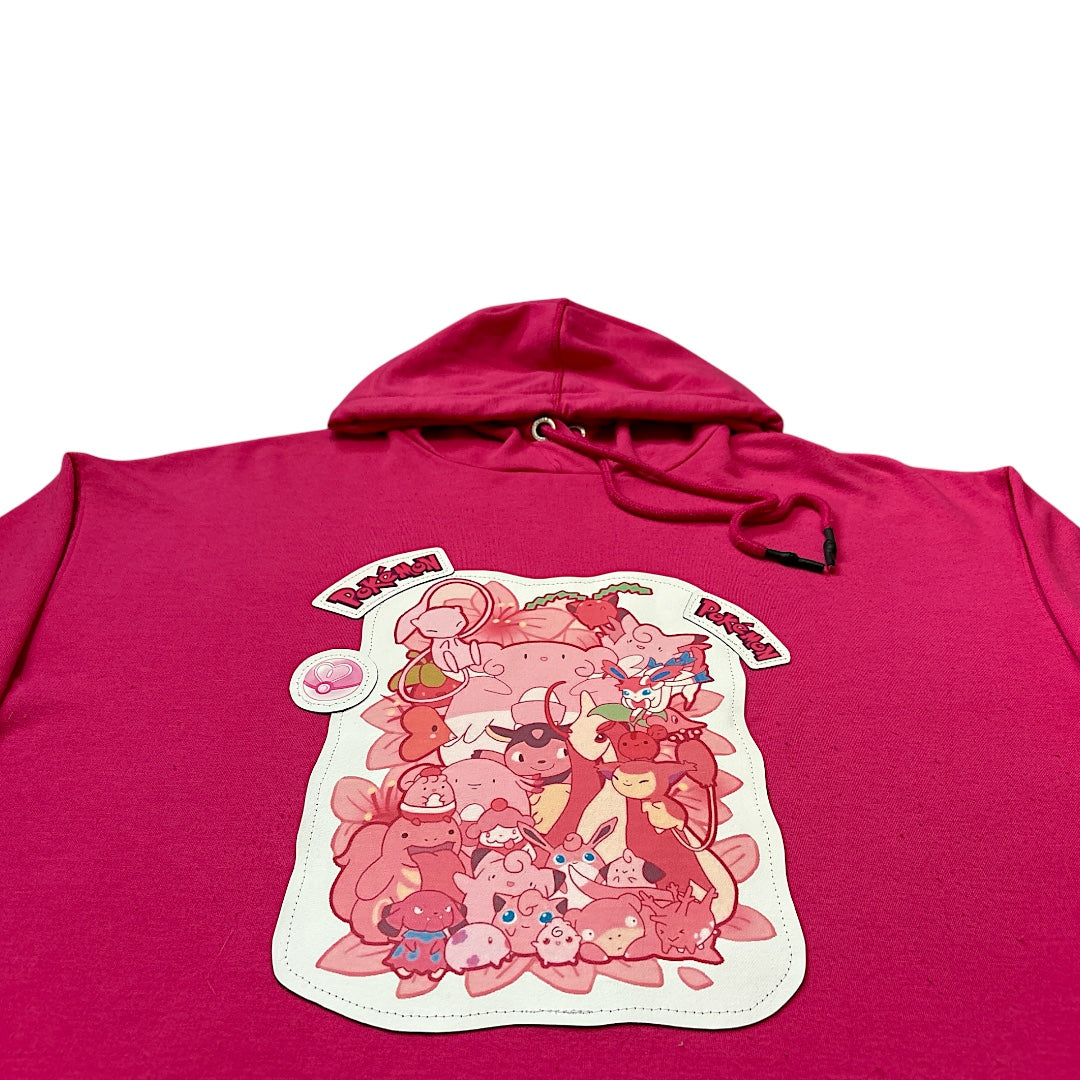 PINK POKÉMON PATCH HOODIE - L