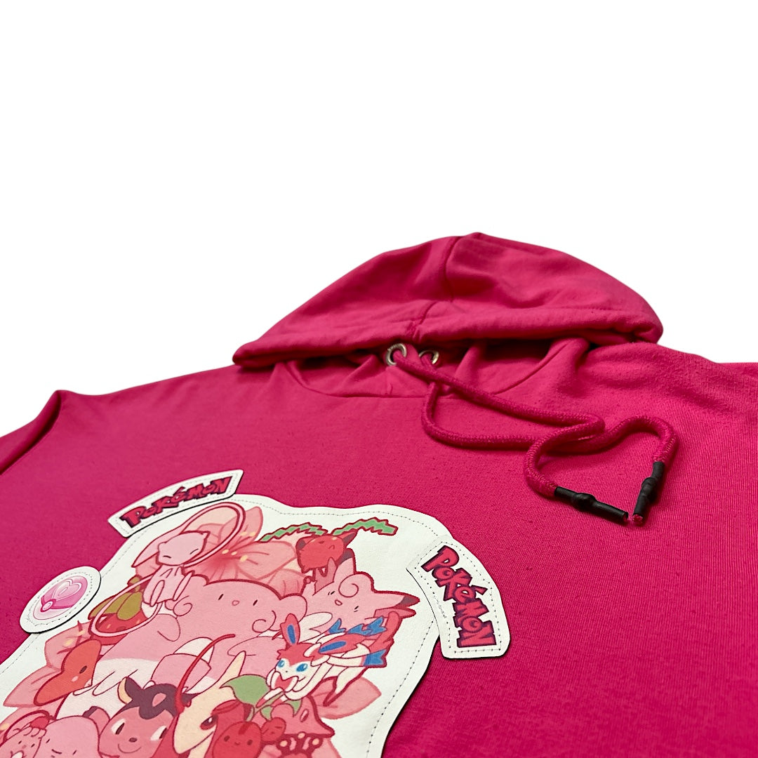 PINK POKÉMON PATCH HOODIE - L