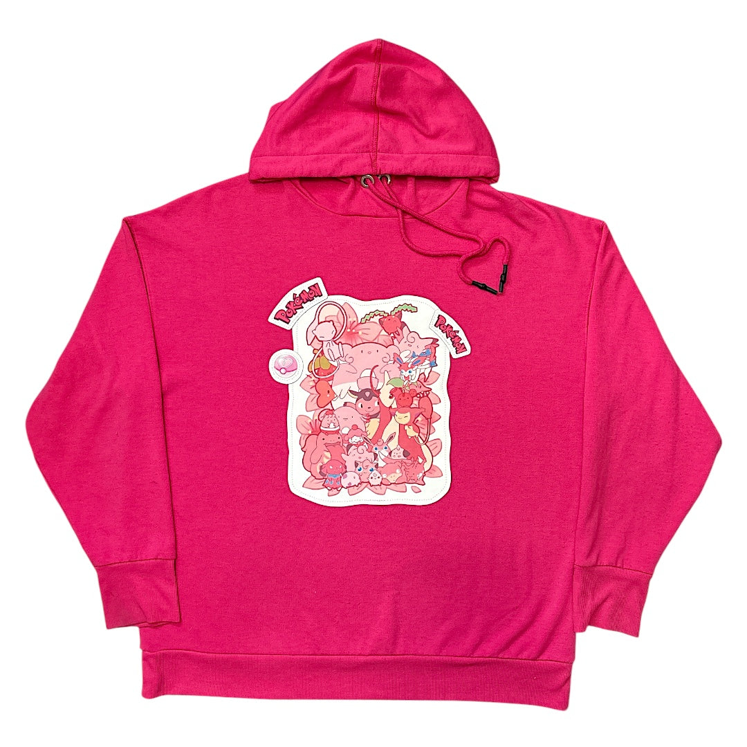 PINK POKÉMON PATCH HOODIE - L