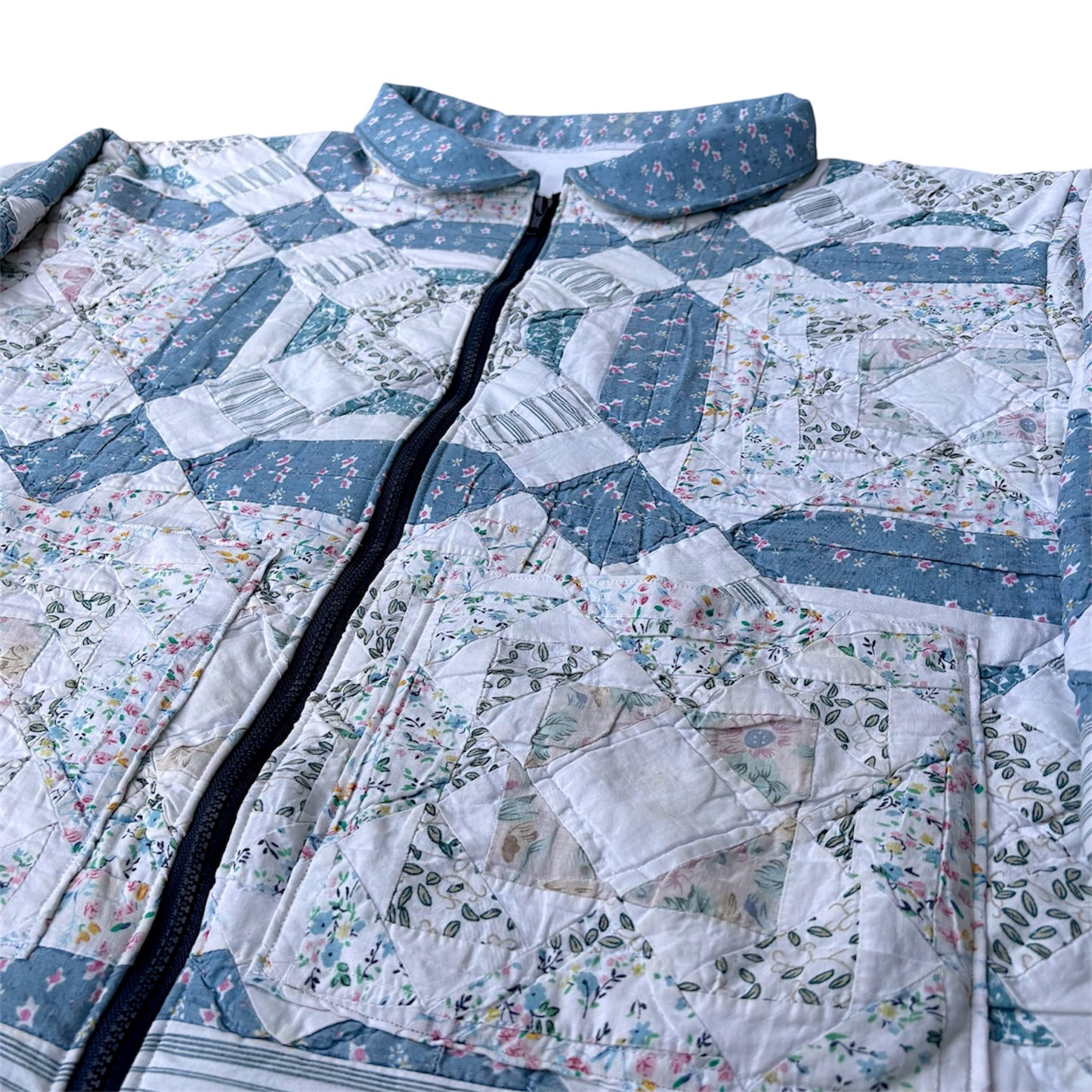 BLUE QUILT JACKET - XL