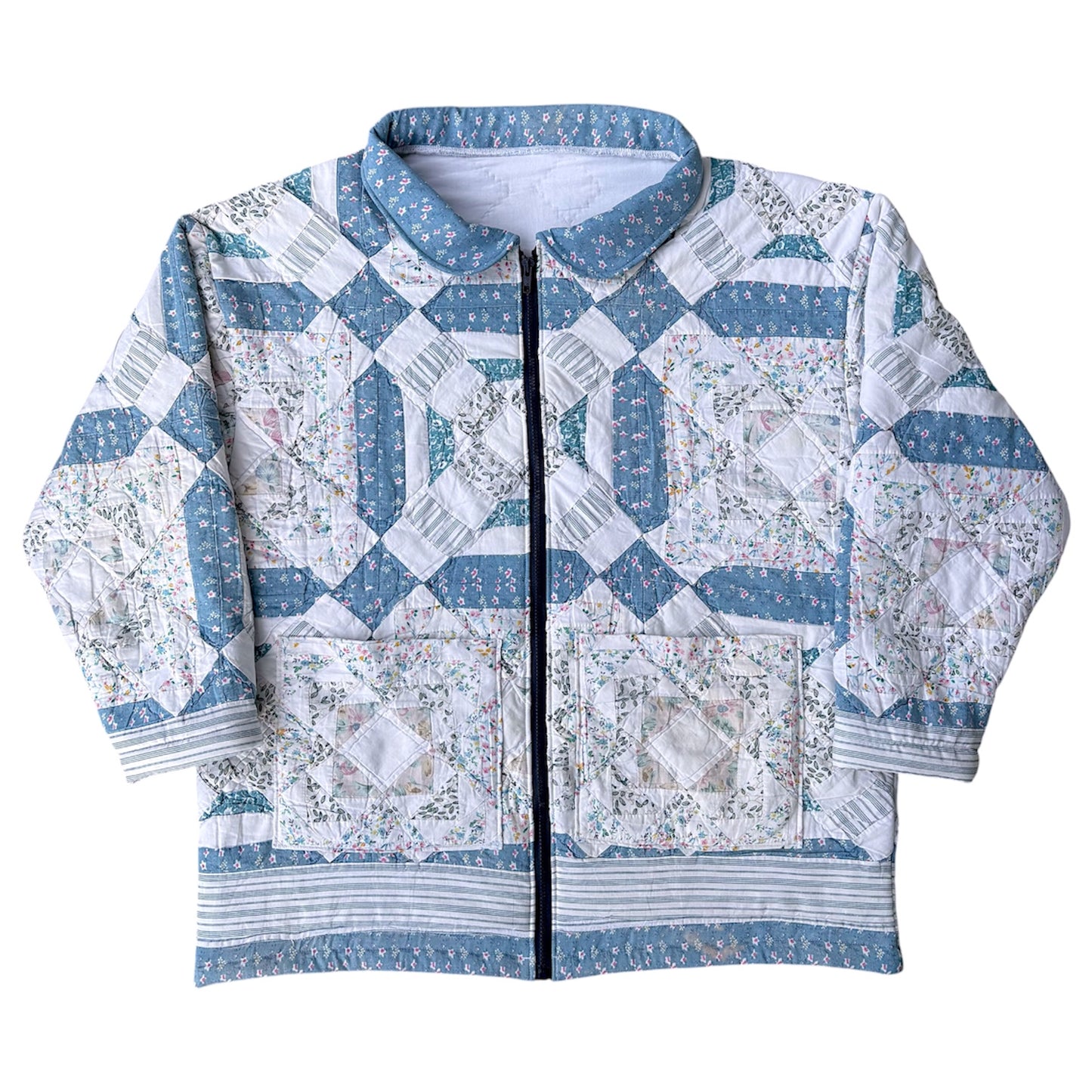 BLUE QUILT JACKET - XL