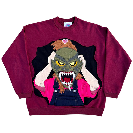 HAUNTED MASK CREWNECK - L