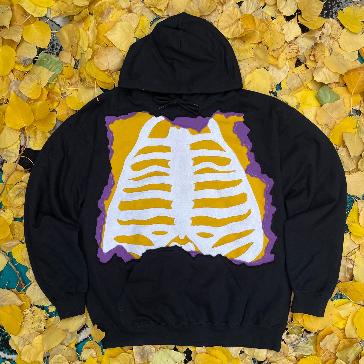 MONSTER MASH SKELETON HOODIE - L