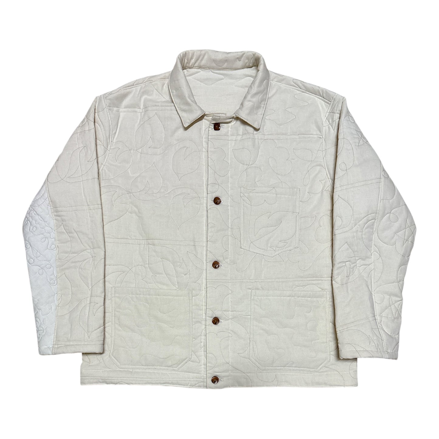 Cream Quilt Chore Jacket - L