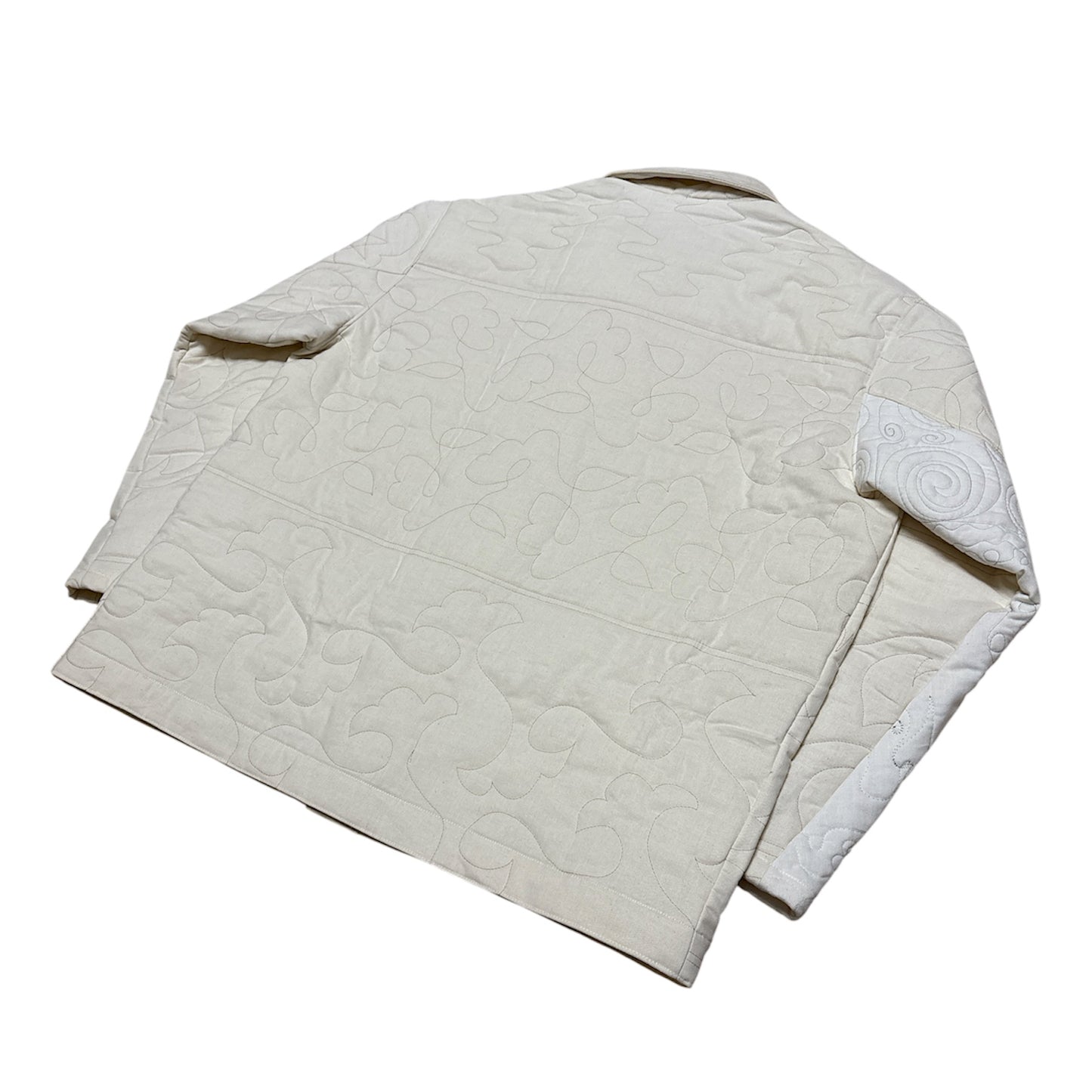 Cream Quilt Chore Jacket - L